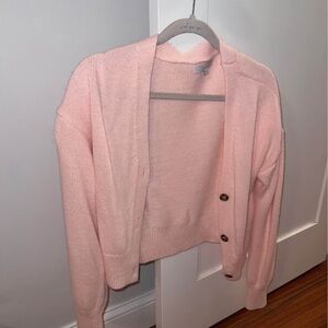 Women's Pink Cardigan Sweater